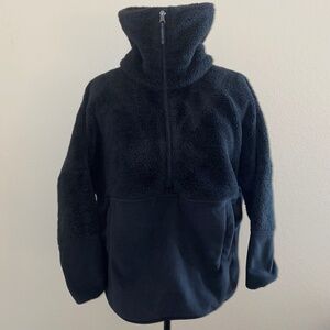 The North Face Black Tundra 200 Half Zip Large Funnel Neck Fleece Sweatshirt S